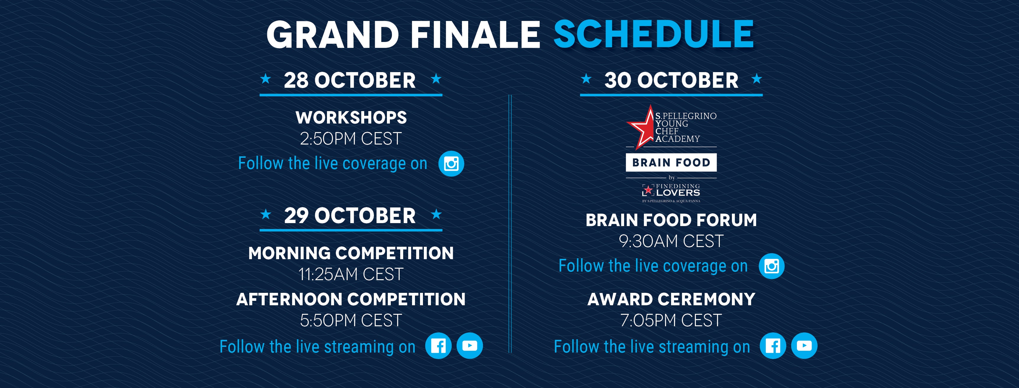 Grand Finale schedule